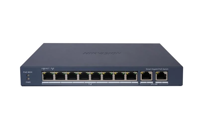 Hikvision Smart PoE • 8 Gigabit PoE порта, 110 W — DS-3E1510P-EI V2